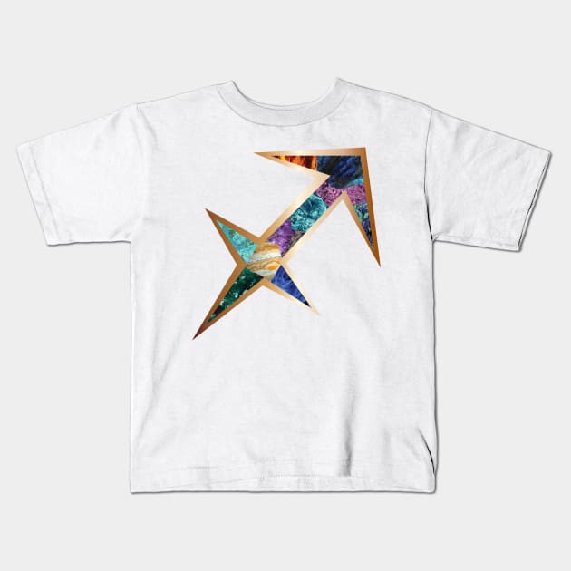 Sagittarius Kids T-Shirt by aecdesign